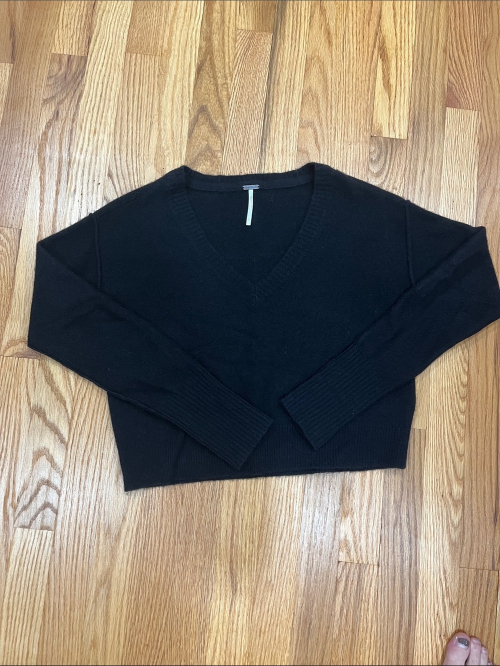 Free People V neck Cashmere Sweater